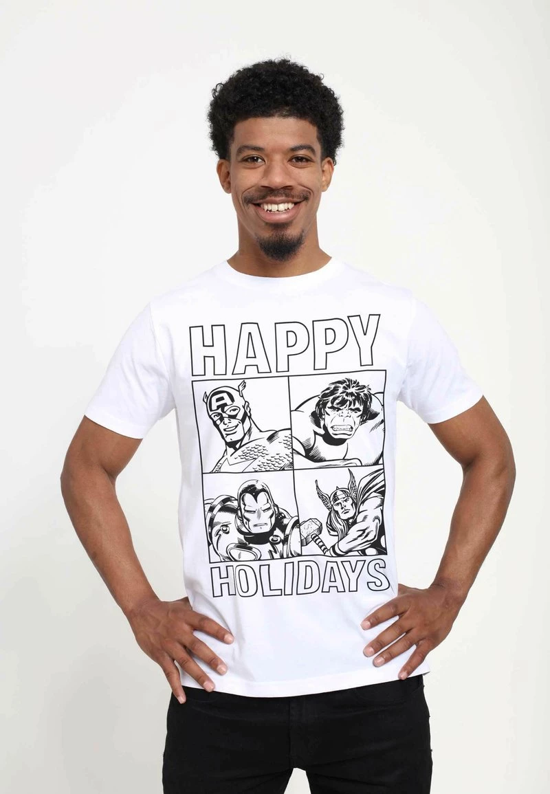 Henry Tiger Herren SUPER HOLIDAY - T-Shirt Print - White 1 Henry Tiger Herren SUPER HOLIDAY - T-Shirt Print - White