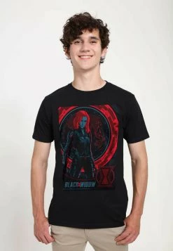 Henry Tiger MARVEL UNISEX WIDOW GLOBE - T-Shirt Print - Black