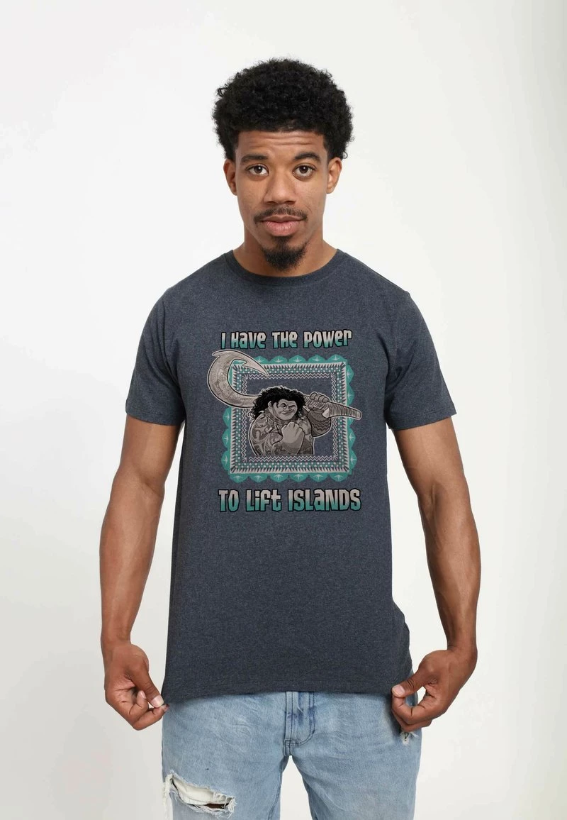 Henry Tiger Unisex PIXAR MOANA - ISLAND LIFTER - T-Shirt Print - Melange Black 1 Henry Tiger Unisex PIXAR MOANA - ISLAND LIFTER - T-Shirt Print - Melange Black