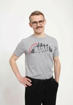 Henry Tiger Unisex MARVEL OTHER - SKYLINE LOGO - T-Shirt Print - Melange Grey -Günstiges Henry Tiger Geschäft 1be91d8503204da5a6dd0093e36ea8c8