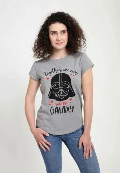 Henry Tiger Damen STAR WARS RULERS OF THE GALAXY - T-Shirt Print - Melange Grey -Günstiges Henry Tiger Geschäft 1c35365b64d14881a21ede542c7f9523