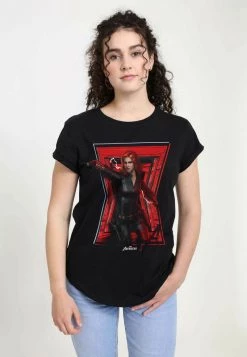 Henry Tiger Damen MARVEL OTHER - WIDOW MAKER - T-Shirt Print - Black
