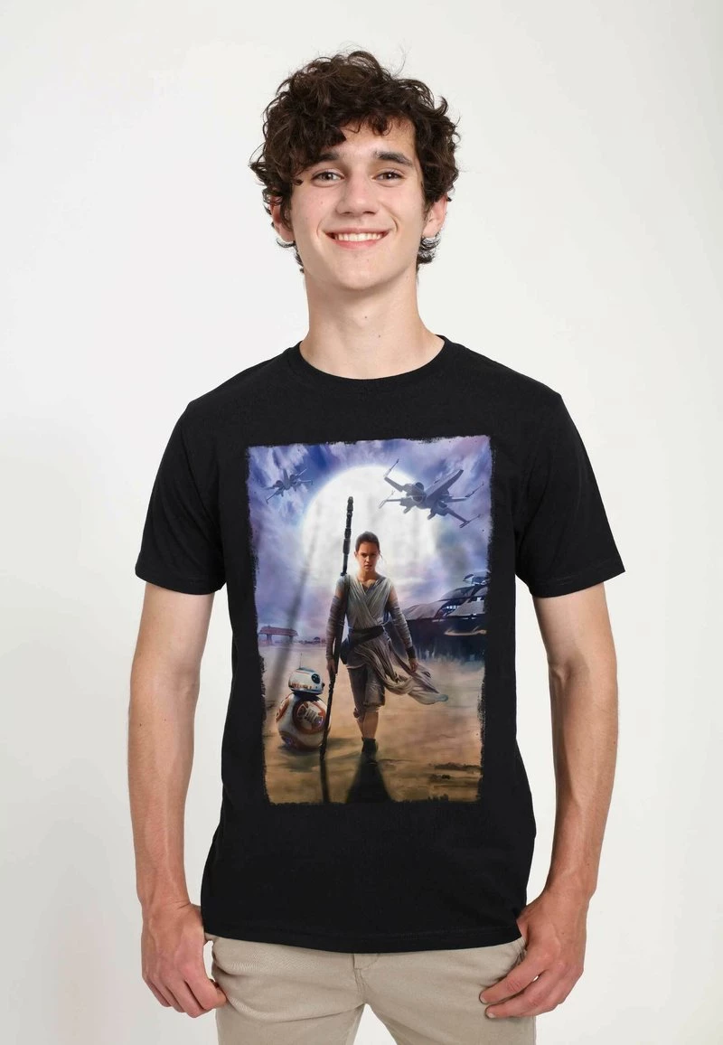Henry Tiger Unisex STAR WARS: EPISODE 7 - REY PAINTING - T-Shirt Print - Black 1 Henry Tiger Unisex STAR WARS: EPISODE 7 - REY PAINTING - T-Shirt Print - Black