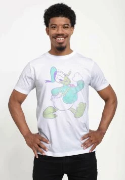 Henry Tiger Unisex DISNEY CLASSICS MICKEY CLASSIC - NEON DONALD - T-Shirt Print - White