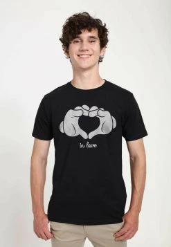 Henry Tiger DISNEY CLASSICS UNISEX GLOVE HEART - T-Shirt Print - Black