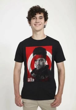 Henry Tiger MARVEL UNISEX WINTER SHIELD - T-Shirt Print - Black