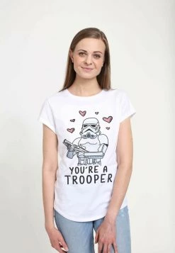 Henry Tiger Damen STAR WARS TROOPER LOVE - T-Shirt Print - White