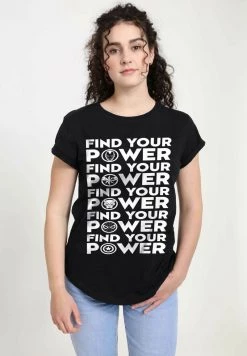 Henry Tiger Damen MARVEL AVENGERS CLASSIC - TEAM POWER - T-Shirt Print - Black