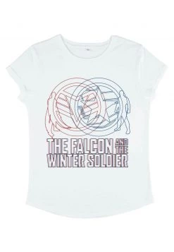 Henry Tiger Damen MARVEL RED BLUE WIREFRAME - T-Shirt Print - White -Günstiges Henry Tiger Geschäft 20c7b611ec0840cc9afd5ceb5ed1ec27