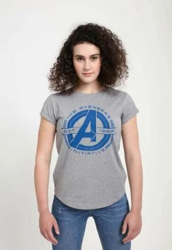 Henry Tiger Damen MARVEL AVENGERS CLASSIC - AVENGERS INITIATIVE - T-Shirt Print - Melange Grey