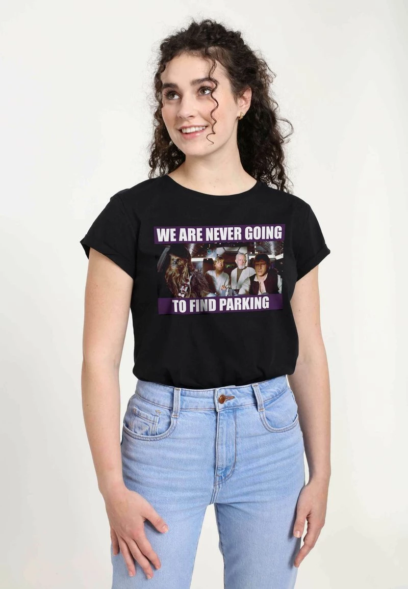 Henry Tiger STAR WARS: CLASSIC - NEVER GOING TO FIND PARKING - T-Shirt Print - Black | Damen 4 Henry Tiger STAR WARS: CLASSIC - NEVER GOING TO FIND PARKING - T-Shirt Print - Black | Damen – Bild 4