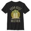 Henry Tiger Unisex STAR WARS BEST BROTHER YODA SAYS - T-Shirt Print - Black