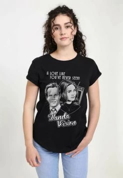 Henry Tiger Damen MARVEL MONOCHROME WANDA - T-Shirt Print - Black