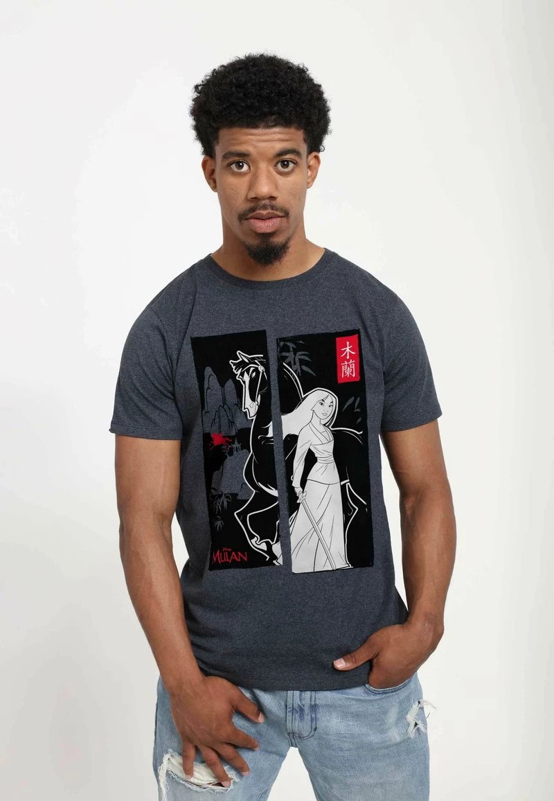 Henry Tiger DISNEY UNISEX MULANS STORY - T-Shirt Print - Melange Black 1 Henry Tiger DISNEY UNISEX MULANS STORY - T-Shirt Print - Melange Black