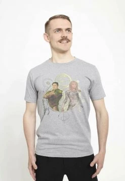 Henry Tiger MARVEL UNISEX GILGAMESH THENA DUO - T-Shirt Print - Melange Grey