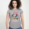 Henry Tiger Damen DISNEY CLASSICS TRUE LOVE STORY - T-Shirt Print - Melange Grey