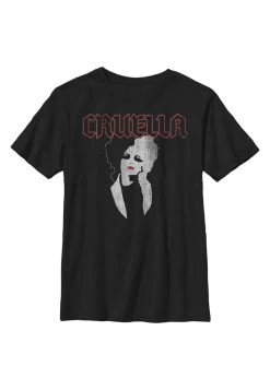 Henry Tiger Unisex DISNEY CLASSICS CRUELLA ROCK - T-Shirt Print - Black