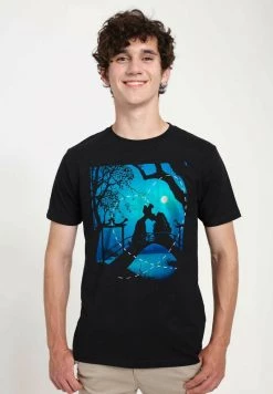 Henry Tiger Unisex DISNEY CLASSICS LADY & THE TRAMP - SILHOUETTE LOVE - T-Shirt Print - Black