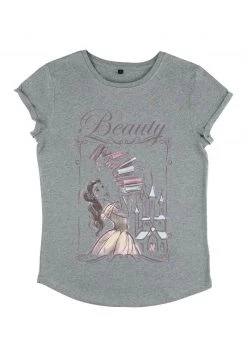 Henry Tiger Damen DISNEY BEAUTY & THE BEAST - BEAUTY BOOKS - T-Shirt Print - Melange Grey -Günstiges Henry Tiger Geschäft 2746f9467d7440ae84dfd94e59b4618c