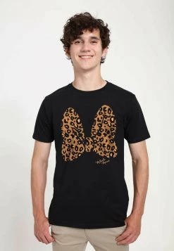 Henry Tiger Unisex DISNEY CLASSICS MICKEY CLASSIC - ANIMAL PRINT BOW - T-Shirt Print - Black