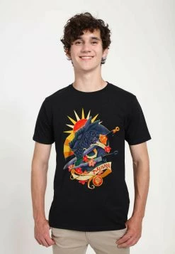 Henry Tiger Unisex DISNEY MULAN - GREAT STONE DRAGON - T-Shirt Print - Black