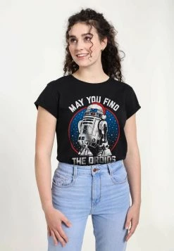 Henry Tiger STAR WARS DROID WISHES - T-Shirt Print - Black | Damen -Günstiges Henry Tiger Geschäft 285990b76eeb4359bab0c3c543519f84