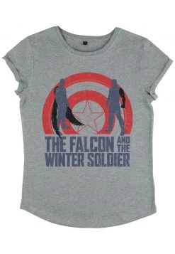 Henry Tiger MARVEL SHIELD SUN - T-Shirt Print - Melange Grey | Damen -Günstiges Henry Tiger Geschäft 29774e7a48534c529b263447afd55806