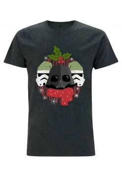 Henry Tiger STAR WARS UNISEX DARTH HOLIDAY - T-Shirt Print - Melange Black