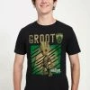 Henry Tiger Unisex MARVEL GUARDIANS OF THE GALAXY 2 - GROOT TREE - T-Shirt Print - Black