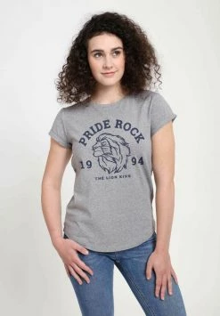 Henry Tiger Damen DISNEY THE LION KING - PRIDE ROCK - T-Shirt Print - Melange Grey
