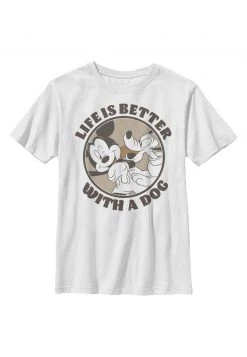 Henry Tiger Unisex DISNEY CLASSICS KIDS DOG LIFE - T-Shirt Print - White