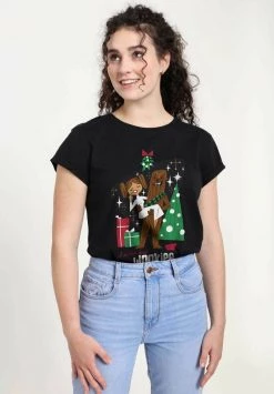 Henry Tiger Damen T-Shirt Print - Black