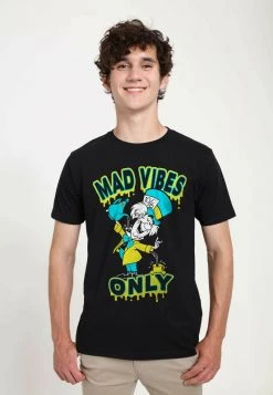 Henry Tiger Unisex DISNEY CLASSICS ALICE IN WONDERLAND - SPILL IT HATTER - T-Shirt Print - Black