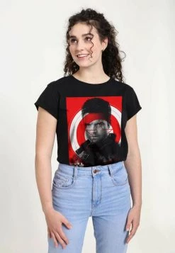 Henry Tiger Damen MARVEL WINTER SOLDIER SHIELD - T-Shirt Print - Black -Günstiges Henry Tiger Geschäft 2cdf228910874c81af71d9894f54165c