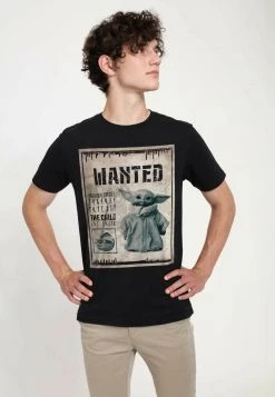 Henry Tiger Unisex STAR WARS: THE MANDALORIAN - WANTED CHILD POSTER - T-Shirt Print - Black -Günstiges Henry Tiger Geschäft 2d592d7dc952476ab6e41a0f4caa6a94