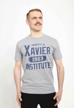 Henry Tiger Unisex MARVEL X-MEN - VARSITY SHIRT - T-Shirt Print - Melange Grey