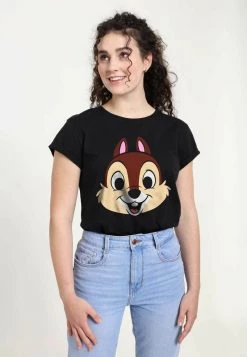 Henry Tiger Damen DISNEY CLASSIC CHIP BIG FACE - T-Shirt Print - Black -Günstiges Henry Tiger Geschäft 2e62385c73c64a46875012e0cb3b2551