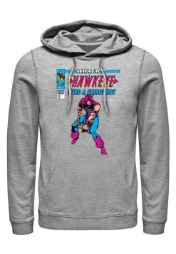 Henry Tiger Unisex MARVEL WI HAWKEY USED A SLINGSHOT - Kapuzenpullover - Melange Grey