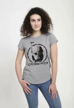 Henry Tiger Damen STAR WARS CROSSHAIR - T-Shirt Print - Melange Grey
