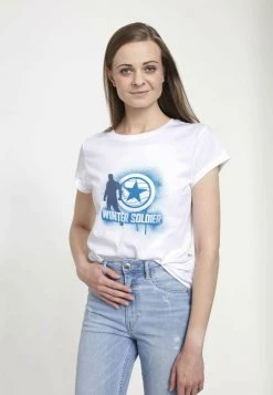 Henry Tiger Damen MARVEL WINTER SOLDIER SPRAY PAINT - T-Shirt Print - White -Günstiges Henry Tiger Geschäft 2f9244a17d9b42649a3fab582127fbd7