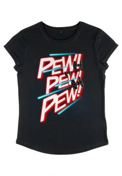 Henry Tiger Damen STAR WARS: LAST JEDI - PEW PEW PEW - T-Shirt Print - Black -Günstiges Henry Tiger Geschäft 2fe37a23f6634f07adccf48264a85613