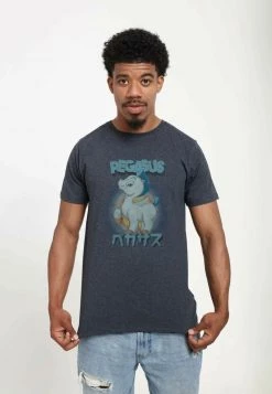 Henry Tiger Unisex DISNEY HERCULES - LITTLE WINGS - T-Shirt Print - Melange Black