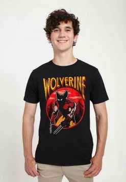 Henry Tiger Damen MARVEL X-MEN - WOLVERINE NES GAME - T-Shirt Print - Black