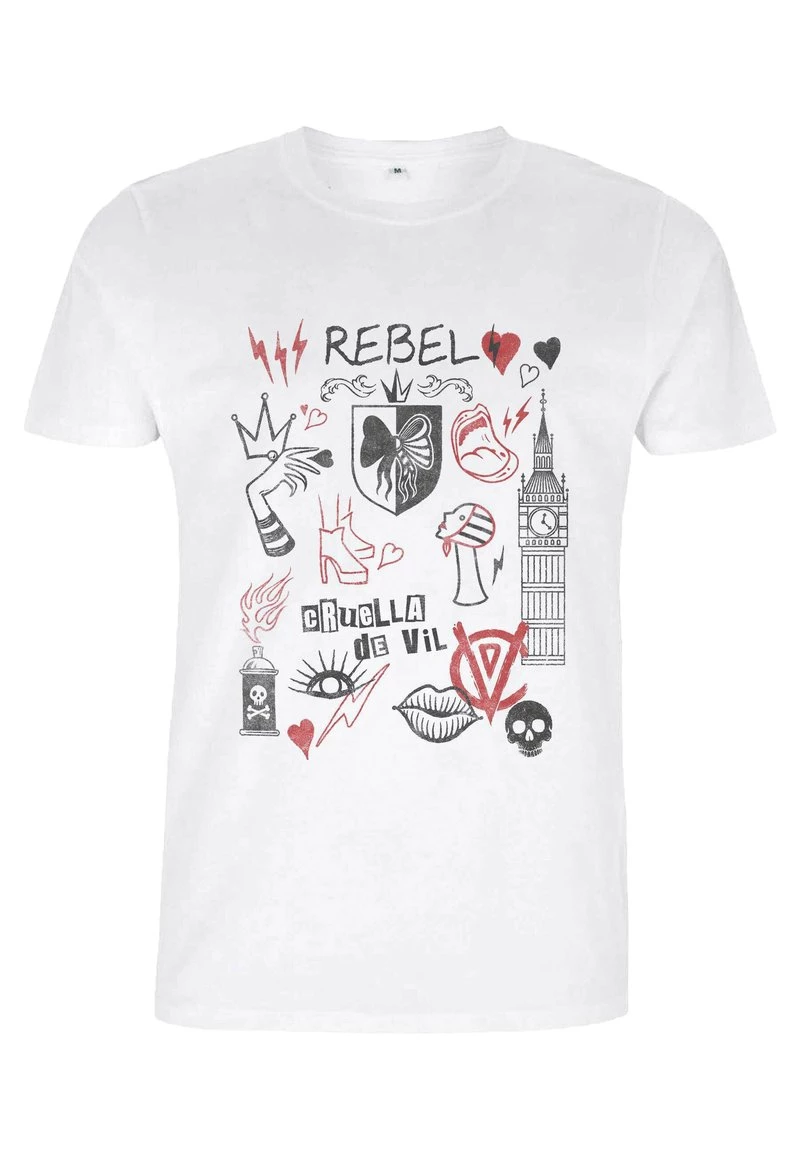 Henry Tiger Unisex DISNEY CLASSICS REBEL QUEEN - T-Shirt Print - White 3 Henry Tiger Unisex DISNEY CLASSICS REBEL QUEEN - T-Shirt Print - White – Bild 3