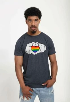 Henry Tiger DISNEY CLASSICS MICKEY CLASSIC - RAINBOW LOVE - T-Shirt Print - Melange Black | Unisex