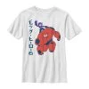 Henry Tiger Unisex DISNEY KIDS BIG HERO HALFTONE - T-Shirt Print - White