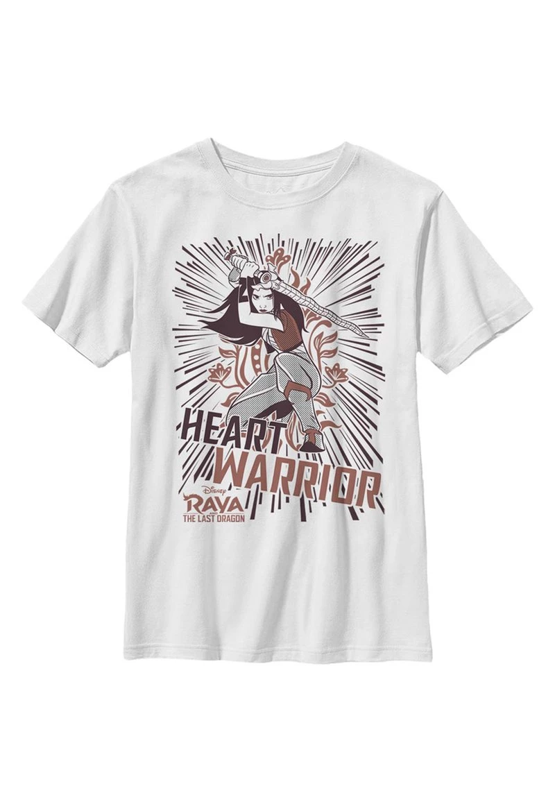 Henry Tiger Unisex DISNEY RAYA HEART LINE - T-Shirt Print - White 1 Henry Tiger Unisex DISNEY RAYA HEART LINE - T-Shirt Print - White