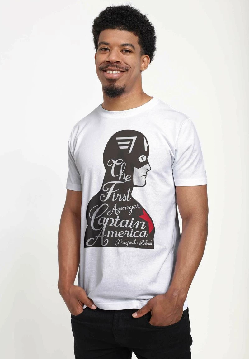 Henry Tiger Unisex MARVEL AVENGERS CLASSIC - FIRST AVENGER - T-Shirt Print - White 3 Henry Tiger Unisex MARVEL AVENGERS CLASSIC - FIRST AVENGER - T-Shirt Print - White – Bild 3