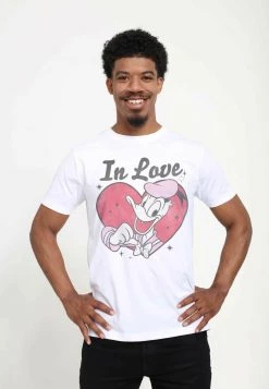 Henry Tiger Unisex DISNEY CLASSICS IN LOVE DONALD - T-Shirt Print - White