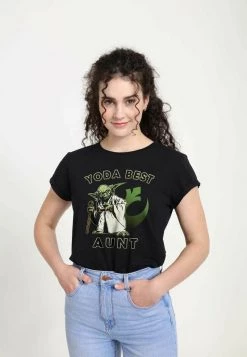 Henry Tiger STAR WARS YODA BEST AUNT - T-Shirt Print - Black | Damen -Günstiges Henry Tiger Geschäft 37140a3eca22490caf7ccbe34b6ede92